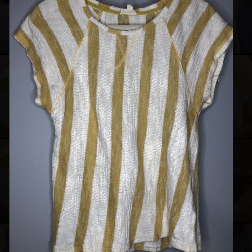Roolee Hem & Thread yellow and white shirt size M